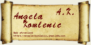 Angela Komlenić vizit kartica